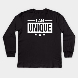 I Am Unique Kids Long Sleeve T-Shirt